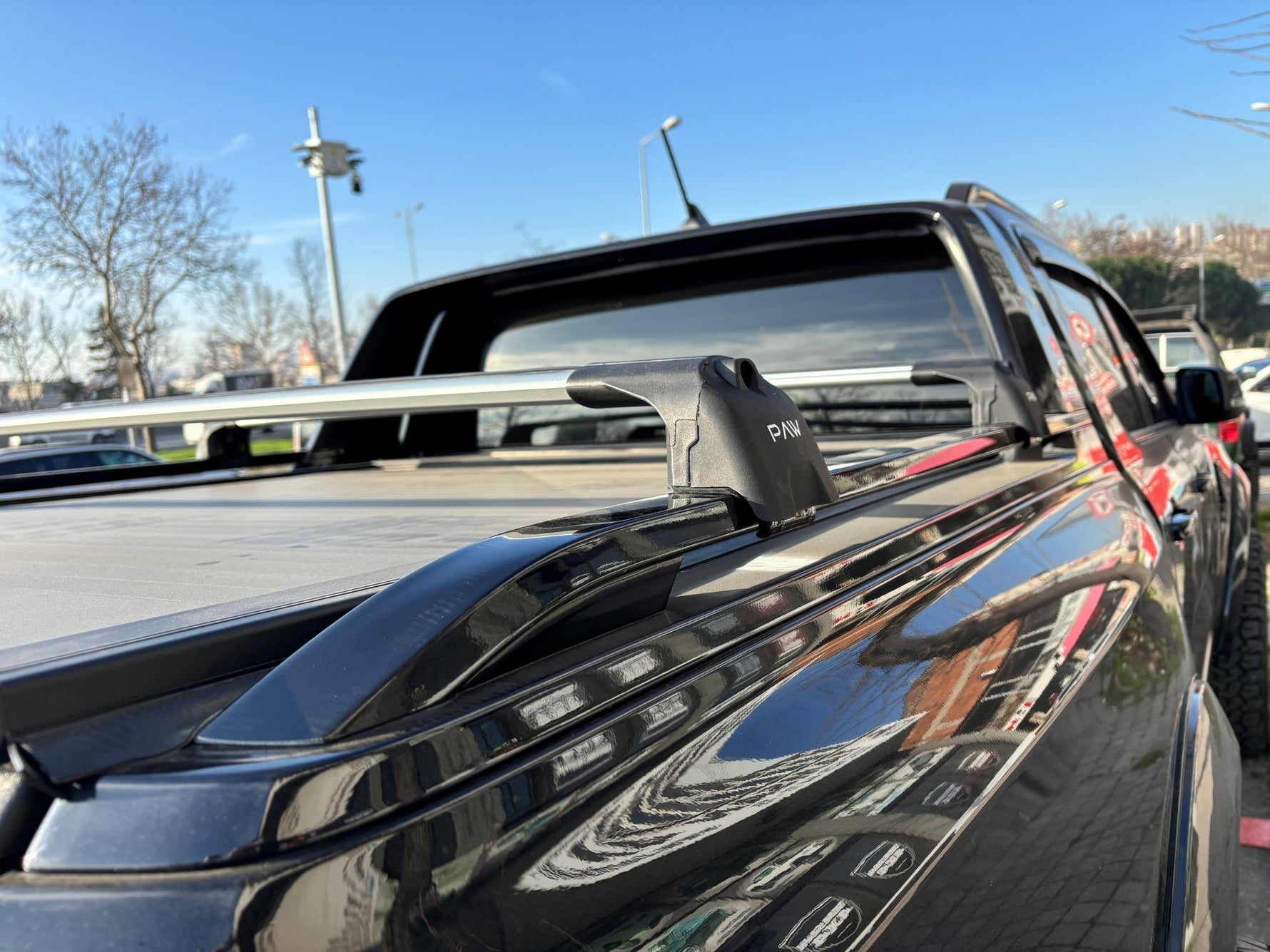 Ford Ranger Wildtrak (2023-2025) Kasa Üstü Bed Rack Taşıyıcı Bar – Siyah | Kilitli Sistem |