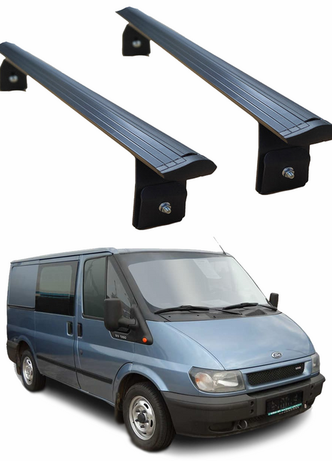 Ford Transit 2000-2013 Yagmur Oluklu Üst Tavan Taşıyıcı Ara Atkısı Paw Siyah 2 Adet