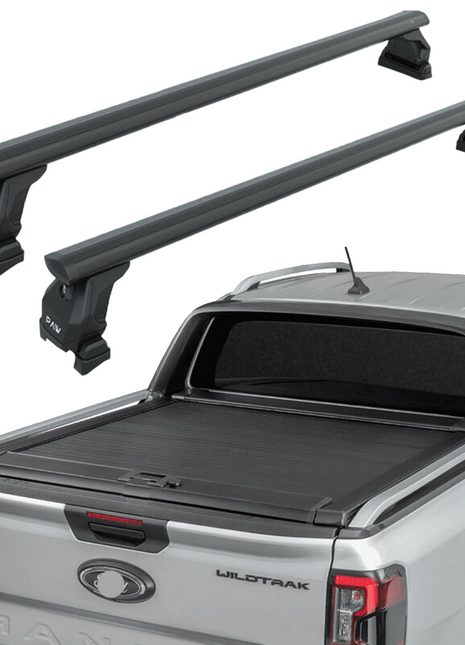 Ford Ranger Wildtrak (2023-2025) Kasa Üstü Bed Rack Taşıyıcı Bar – Siyah | Kilitli Sistem | Vida Montajlı