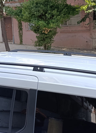 Ford Transit Connect Uzun Şase 2024-2026 Araç Üstü Alüminyum Tavan Yan Rayları Plus Serisi - Siyah