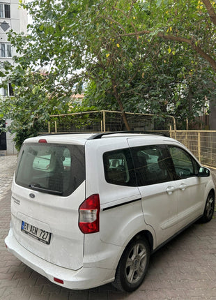 Ford Transit Courier 2013-2022 Araç Üstü Alüminyum Tavan Yan Rayları Plus Serisi - Siyah