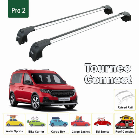 Ford Tourneo Connect 2023-2025 Portbagaj Taşıyıcı Ara Atkisi - Ara Çubuk Paw Pro 2 Gri