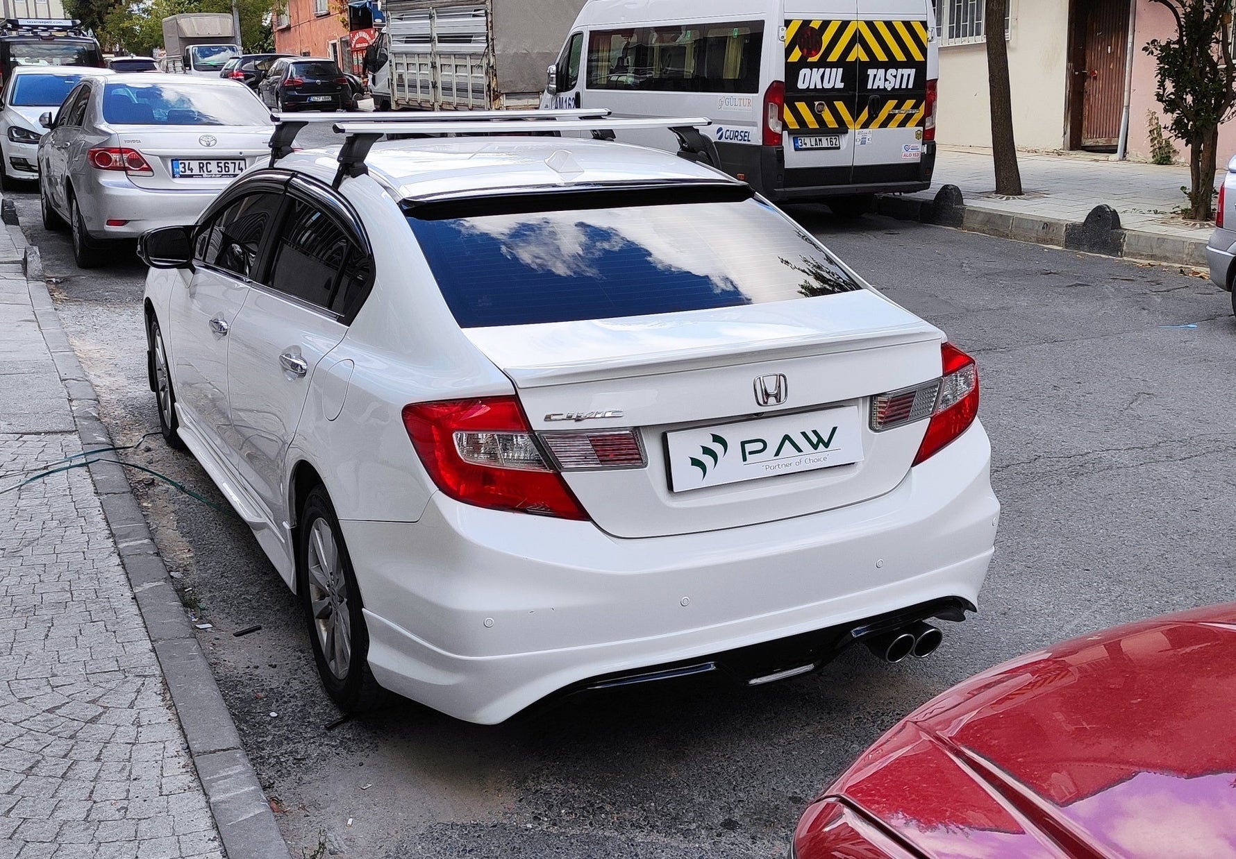Honda Civic Sedan 2005-2011 Oluksuz Üst Tavan Portbagaj Taşıyıcı Ara Atkısı Toros Serisi Pro 4 Gri