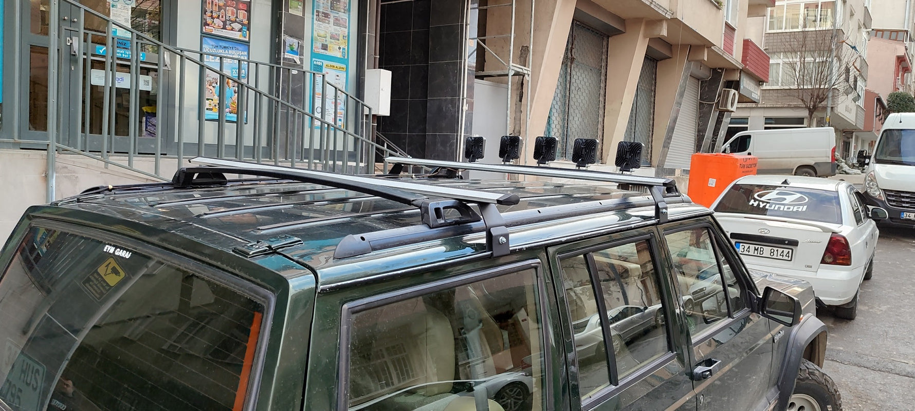 Jeep Cherokee Xj 1984-2002 Yagmur Oluklu Üst Tavan Taşıyıcı Ara Atkısı Paw Gri