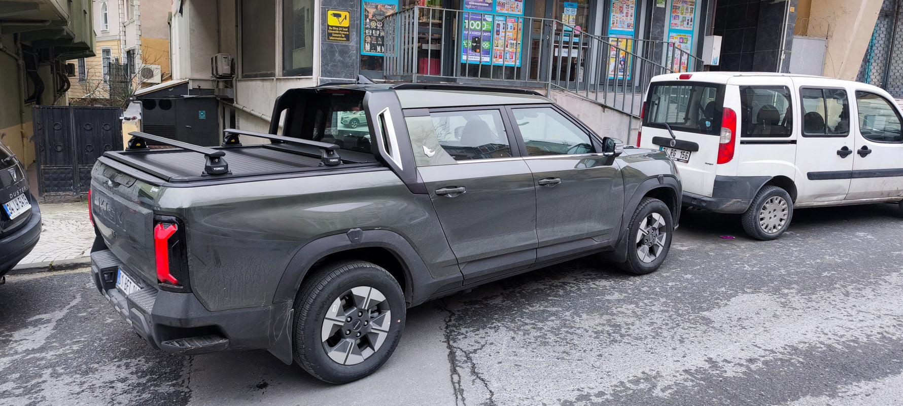 KGM Musso EV Kasa Üstü Bed Rack Taşıyıcı Bar Siyah | Kilitli Sistem | Vida Montajlı