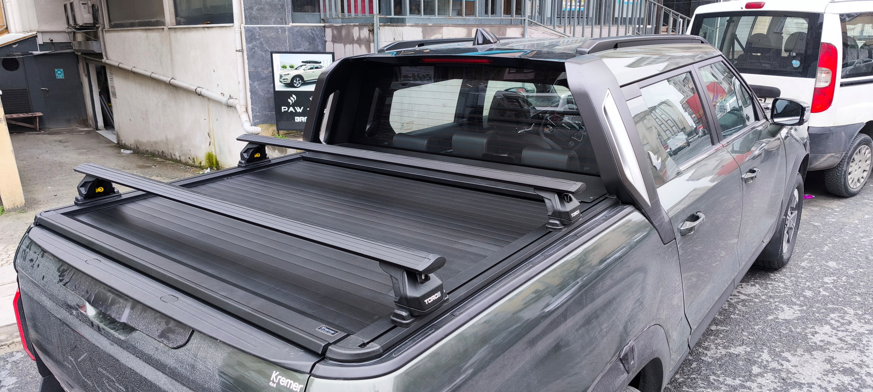 KGM Musso EV Kasa Üstü Bed Rack Taşıyıcı Bar Siyah | Kilitli Sistem | Vida Montajlı