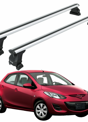 Mazda 2 Series 2007-2015 Tavan Taşıyıcı Ara Barlar – Vidalı Montaj, Toros Fix Pro, Gri