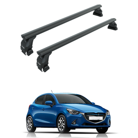 Mazda 2 Series 2016-2025 Oluksuz Üst Tavan Portbagaj Taşıyıcı Ara Atkısı Toros Serisi Pro 4 Siyah