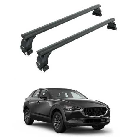 Mazda Cx 30 S 2020-2025 Oluksuz Üst Tavan Portbagaj Taşıyıcı Ara Atkısı Toros Serisi Pro 4 Fix Point Alu Siyah