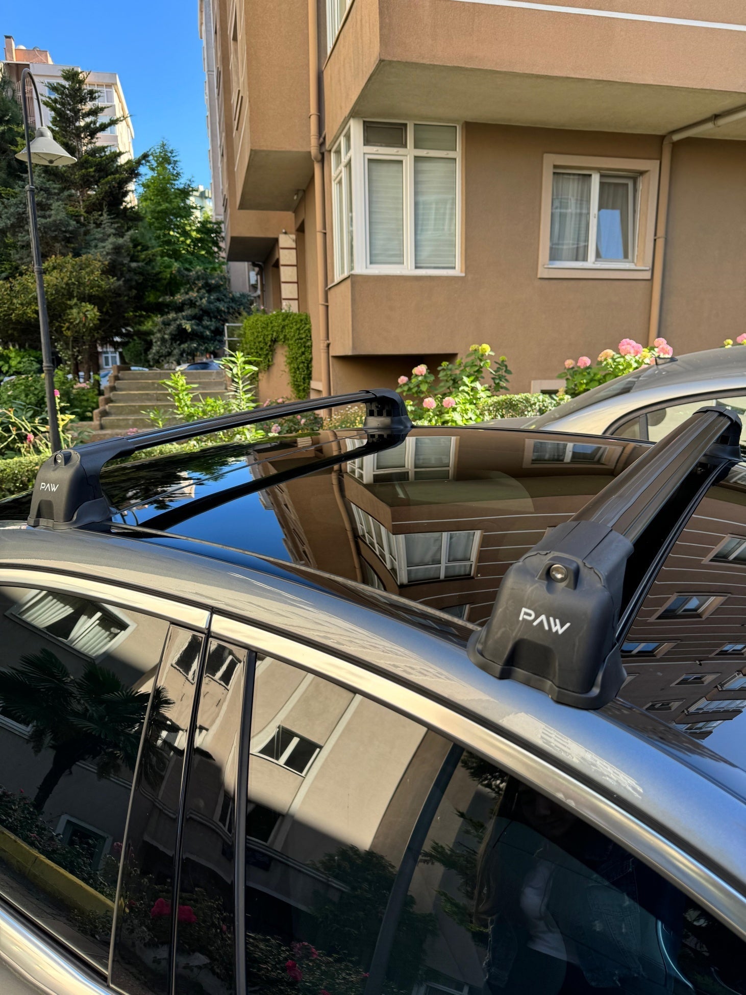 Mercedes C Sedan W205 2014-2021 Portbagaj Taşıyıcı Ara Atkı Aparatı Paw Pro 3 Gri