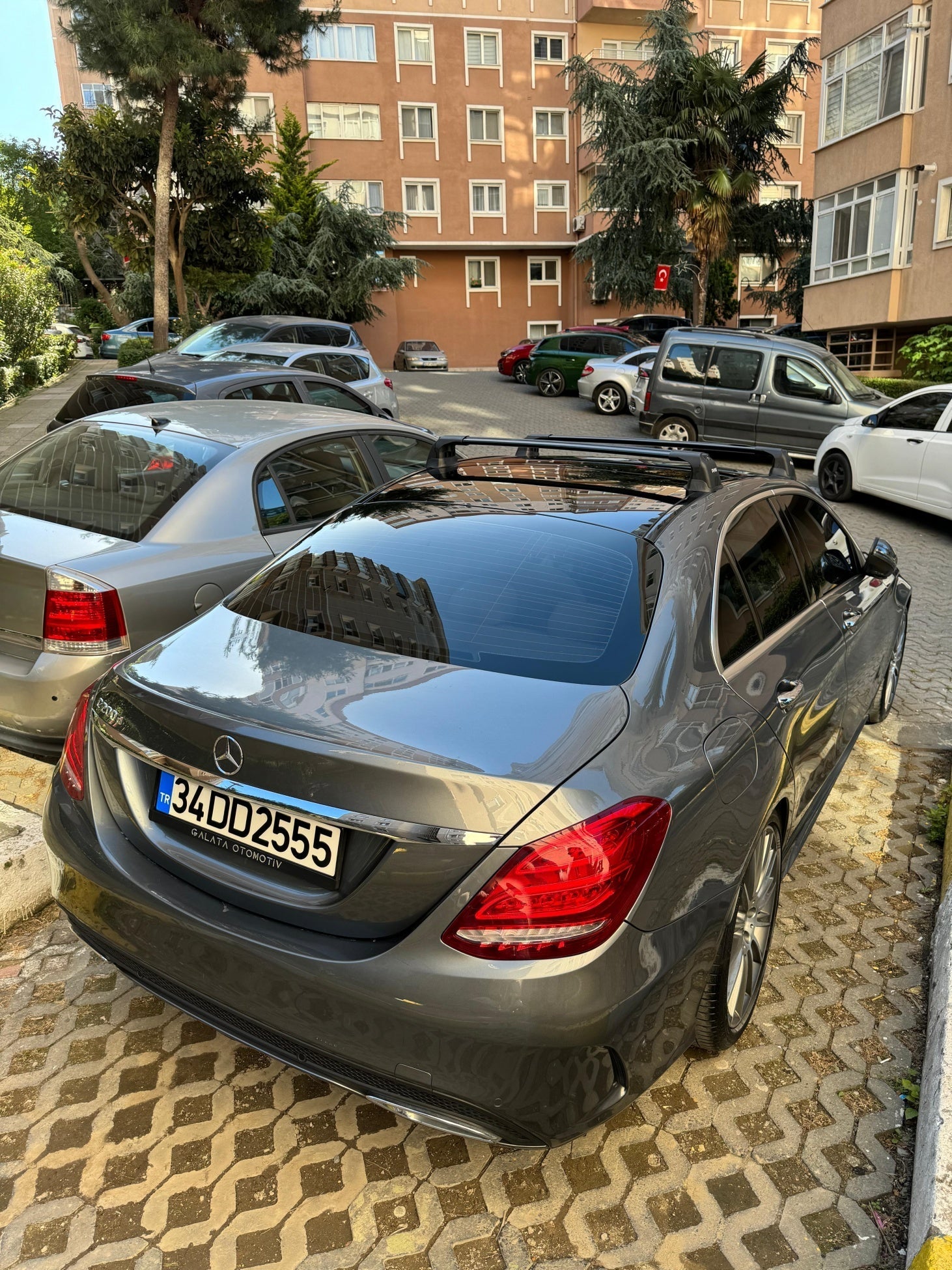 Mercedes C Sedan W204 2007-2014 Portbagaj Taşıyıcı Ara Atkı Aparatı Paw Pro 3 Gri