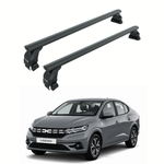 Dacia Logan 2021-2026 | Pro 4 Tavan Ara Atkısı | Alüminyum | Normal Tavan | Siyah