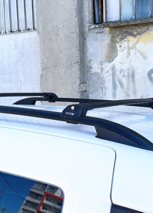 Volkswagen Caddy Iıı Maxi 2003-2019 Araç Üstü Alüminyum Tavan Yan Rayları Plus Serisi - Siyah