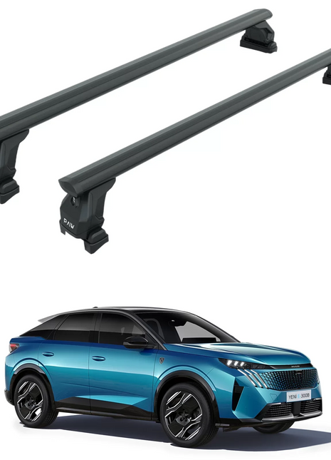 Peugeot 3008 2024- Up Oluksuz Üst Tavan Portbagaj Taşıyıcı Ara Atkısı Toros Serisi Pro 4 Siyah