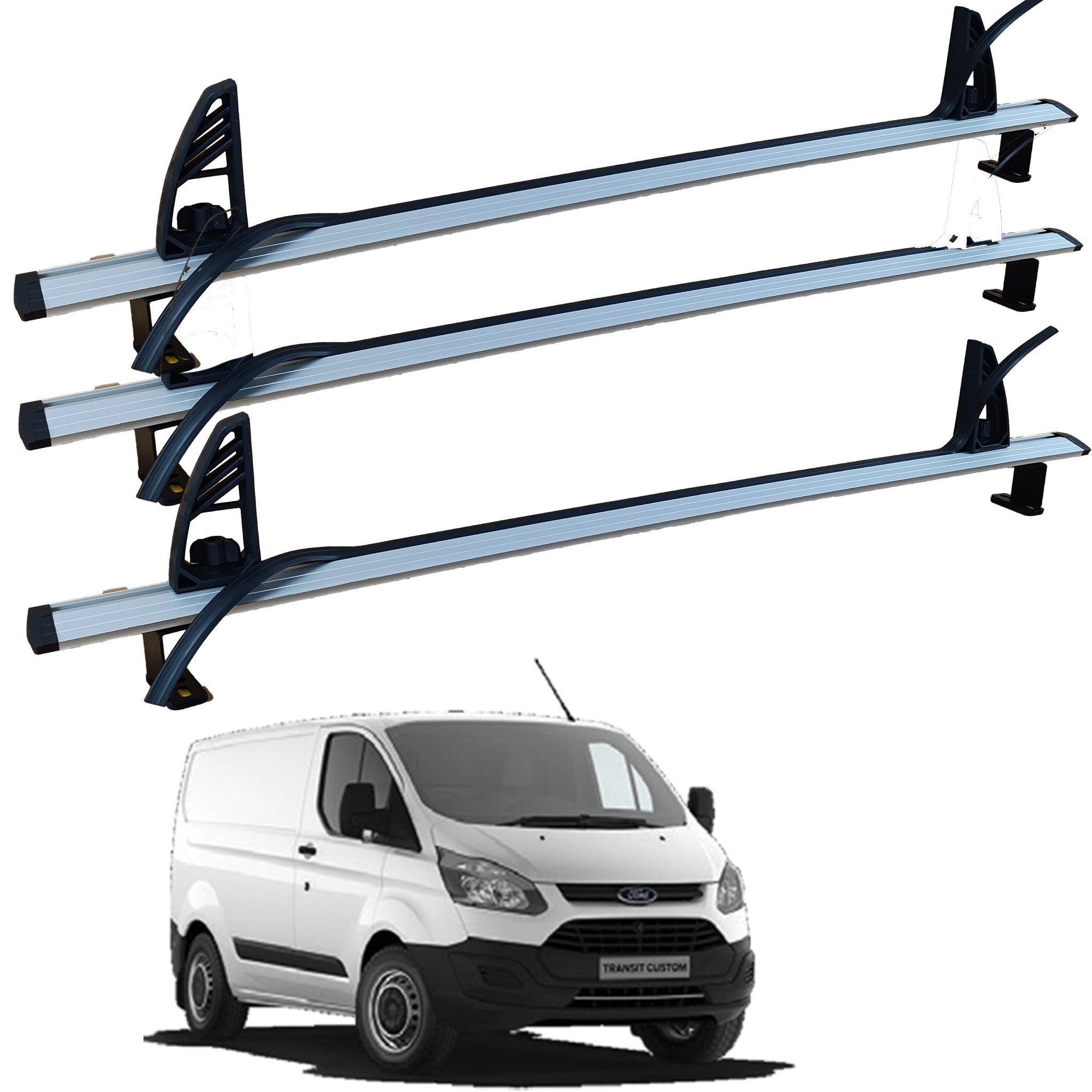 Ford Transit Custom 2013-2023 Araç Üstü Merdiven Sabitleyici, Yük Taşıma Sistemleri Pratik Seri 3 Adet