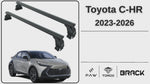 Toyota C-HR 2023-2025 Oluksuz Üst Tavan Portbagaj Taşıyıcı Ara Atkısı Toros Serisi Pro 4 Siyah