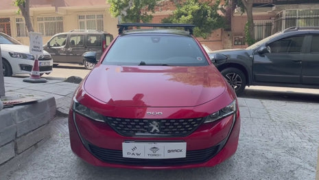 Peugeot 508 2018-2025 Oluksuz Üst Tavan Portbagaj Taşıyıcı Ara Atkısı Toros Serisi Pro 4 Siyah