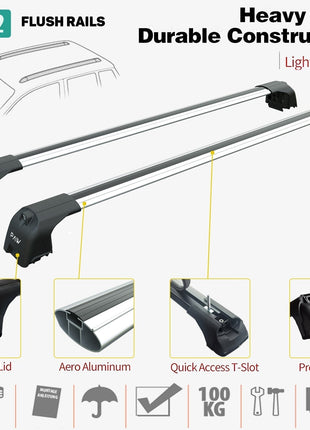 Dacia Lodgy 2012-2025 Portbagaj Taşıyıcı Ara Atkisi - Ara Çubuk Paw Pro 2 Gri
