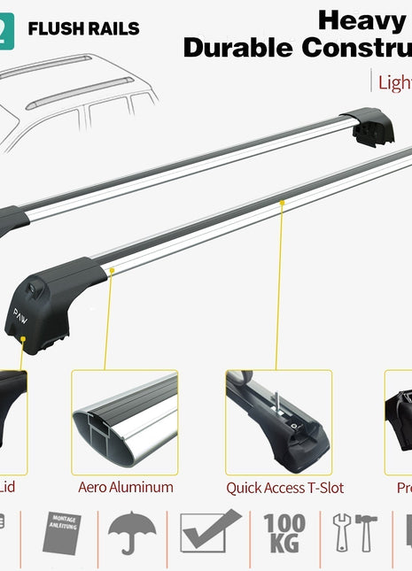 Lada Xray 2015-2022 Portbagaj Taşıyıcı Ara Atkisi - Ara Çubuk Paw Pro 2 Gri