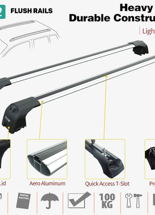 Opel Zafira Life (Mk3) 2003-2014 Portbagaj Taşıyıcı Ara Atkisi - Ara Çubuk Paw Pro 2 Gri