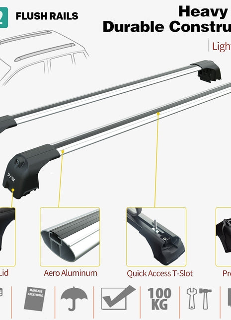 Opel Zafira Life (Mk3) 2003-2014 Portbagaj Taşıyıcı Ara Atkisi - Ara Çubuk Paw Pro 2 Gri