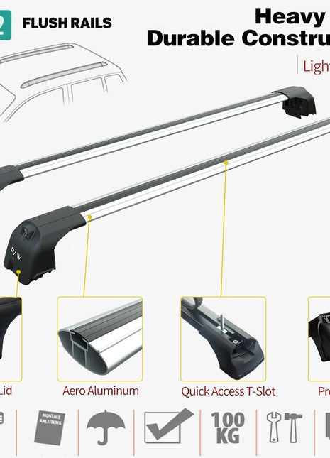 Seat Leon St 2013-2020 Portbagaj Taşıyıcı Ara Atkisi - Ara Çubuk Paw Pro 2 Gri