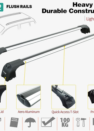 Dacia Lodgy 2012-2025 Portbagaj Taşıyıcı Ara Atkisi - Ara Çubuk Paw Pro 2 Gri