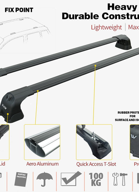 Suzuki Kizashi 2010-2013 Portbagaj Taşıyıcı Ara Atkı Aparatı Paw Pro 3 Siyah