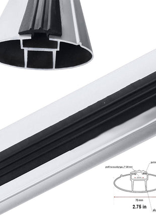 Opel&Vauxhall Vivaro (X82) Van Lwb 2017-2025 2 Pcs Roof Rack + 2 Pcs Cross Bars Aluminum Siyah