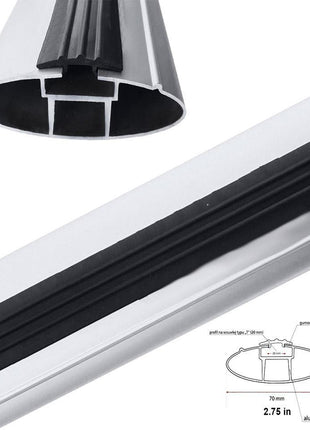 For Ford Puma 2019-2025 Roof Rack Cross Bars Flush Rail Alu Silver