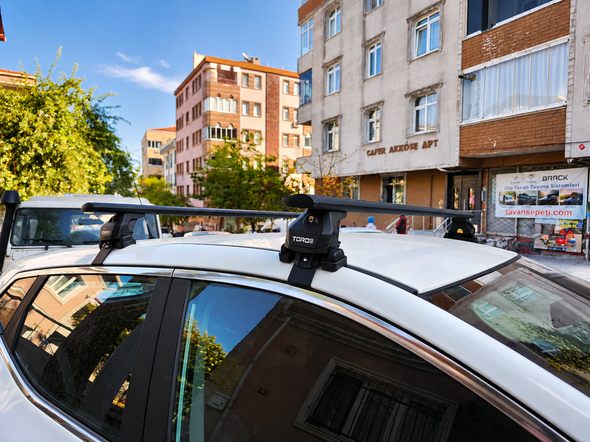 Nissan Qashqai J11 2013-2021 Oluksuz Üst Tavan Portbagaj Taşıyıcı Ara Atkısı Toros Serisi Pro 4 Siyah