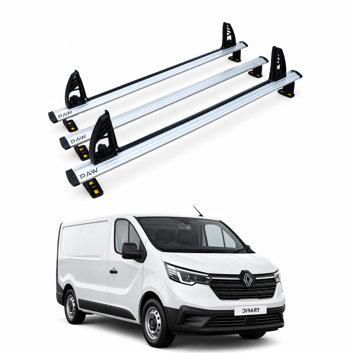 Renault Trafic X82 (2014-2026) Araç Üstü Merdiven Sabitleyici, Yük Taşıma Sistemleri Pratik Seri 3 Adet