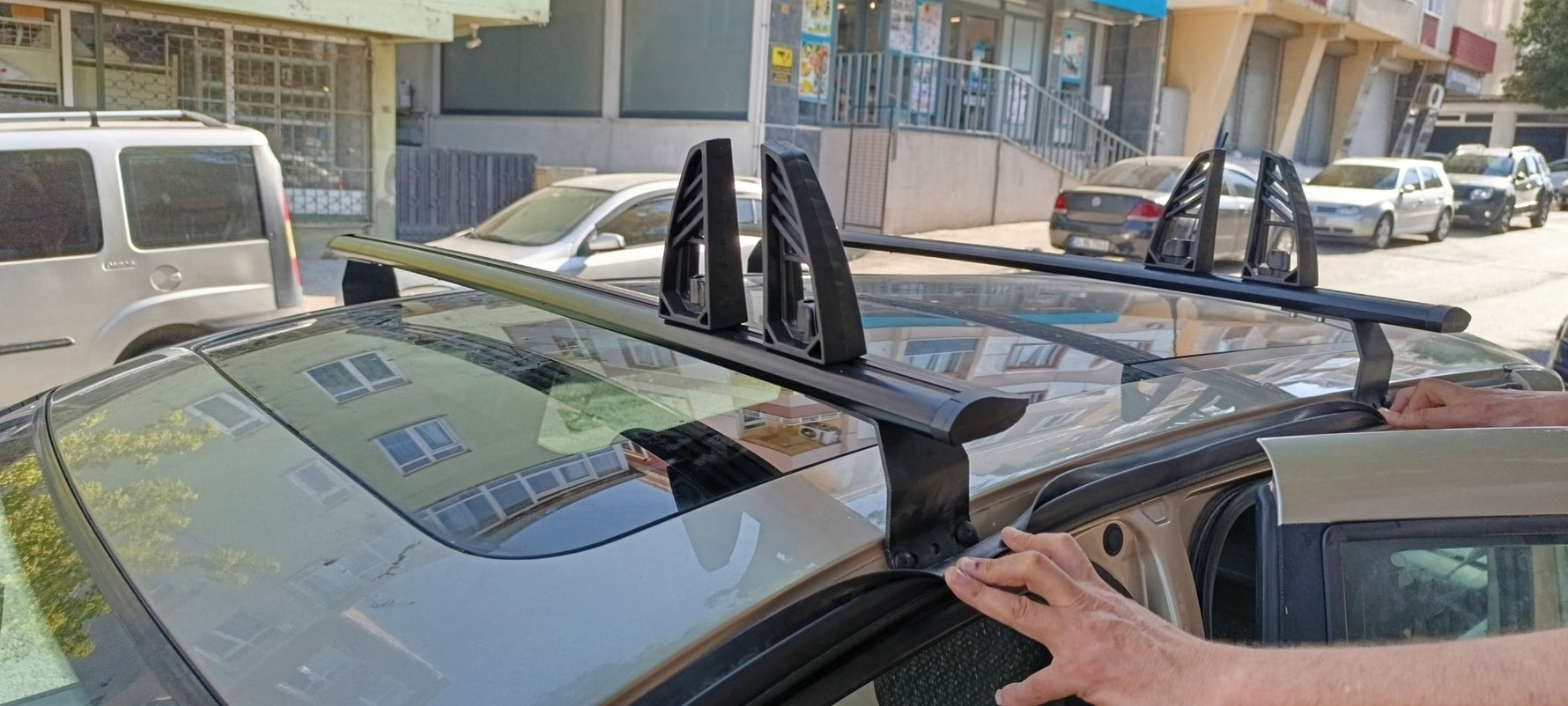 Renault Modus 2004-2012 Tavan Taşıyıcı Ara Barlar Vidalı Montaj, Toros Fix Pro, Siyah