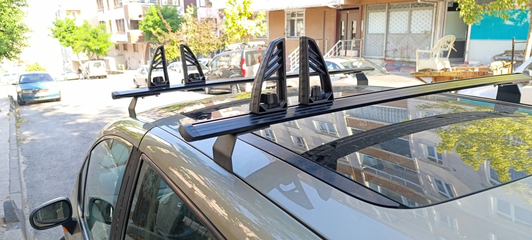 Renault Modus 2004-2012 Tavan Taşıyıcı Ara Barlar Vidalı Montaj, Toros Fix Pro, Siyah