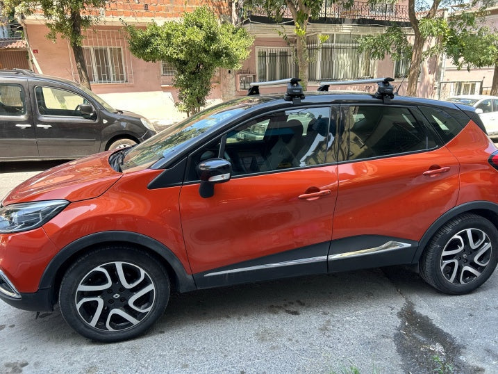 Renault Captur 2013-2019 Oluksuz Üst Tavan Portbagaj Taşıyıcı Ara Atkısı Toros Serisi Pro 4 Gri