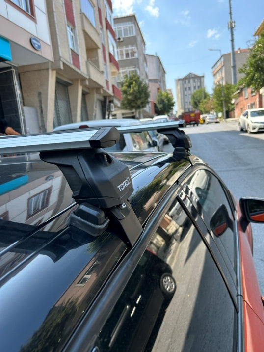 Renault Captur 2013-2019 Oluksuz Üst Tavan Portbagaj Taşıyıcı Ara Atkısı Toros Serisi Pro 4 Gri