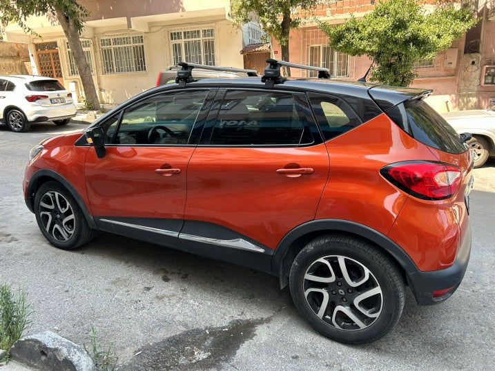 Renault Captur 2013-2019 Oluksuz Üst Tavan Portbagaj Taşıyıcı Ara Atkısı Toros Serisi Pro 4 Siyah