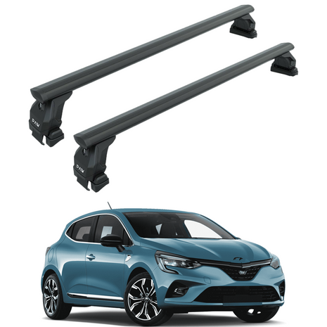 Renault Clio 4 Hatcback Oluksuz Üst Tavan Portbagaj Taşıyıcı Ara Atkısı Toros Serisi Pro 4 Siyah