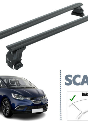 Renault Scenic 2016-2023 Oluksuz Üst Tavan Portbagaj Taşıyıcı Ara Atkısı Toros Serisi Pro 4 Siyah