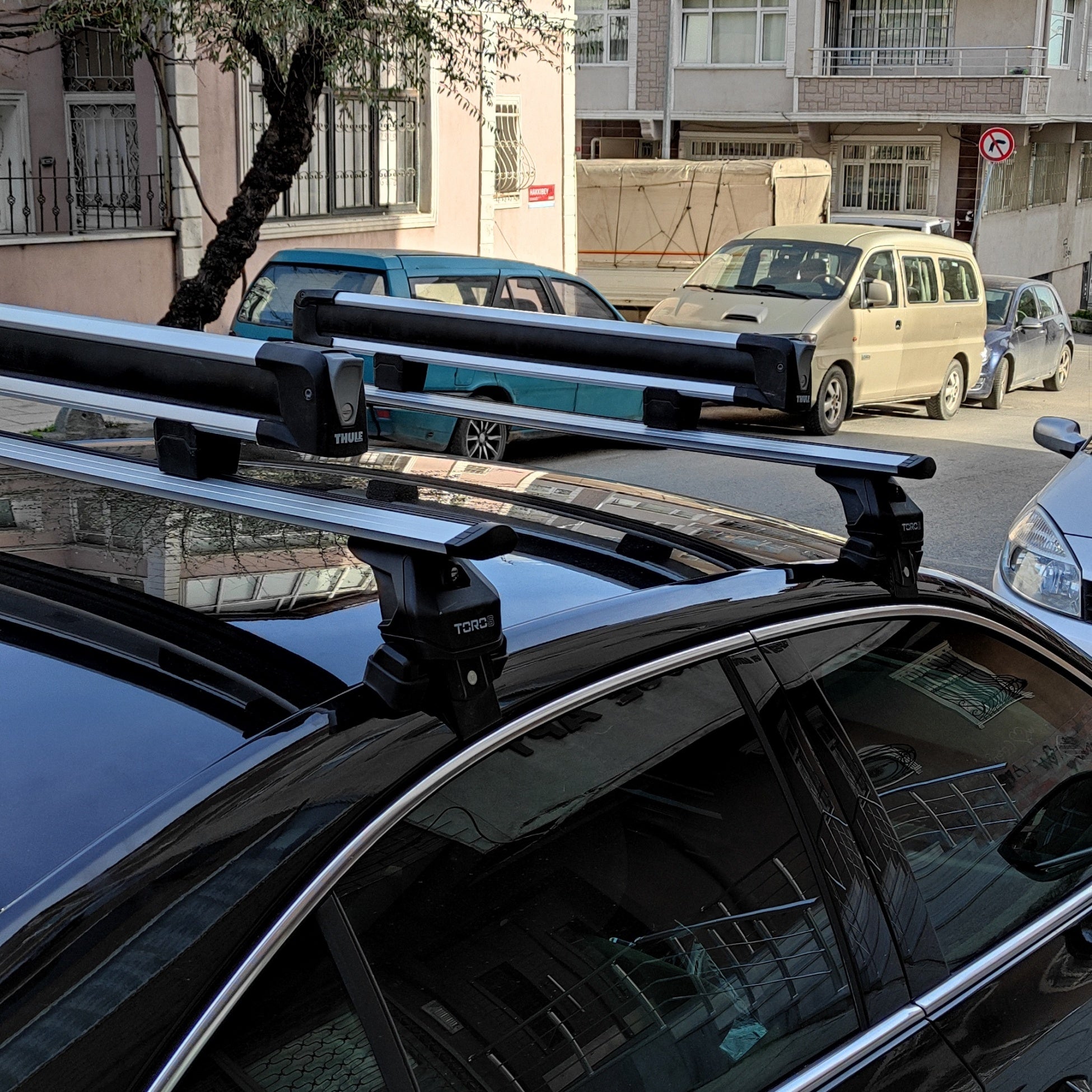 Skoda Superb Sedan B8 2015-2019 Oluksuz Üst Tavan Portbagaj Taşıyıcı Ara Atkısı Toros Serisi Pro 4 Siyah