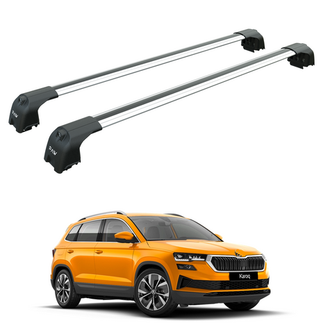 Skoda Karoq 2017-2025 Portbagaj Taşıyıcı Ara Atkisi - Ara Çubuk Paw Pro 2 Gri