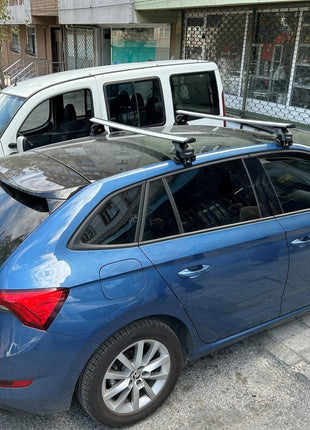 Skoda Scala 2019-2025 Oluksuz Üst Tavan Portbagaj Taşıyıcı Ara Atkısı Toros Serisi Pro 4 Gri