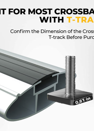 Volkswagen Taos Roof Rack Cross Bar Metal Bracket Raised Rail Gri