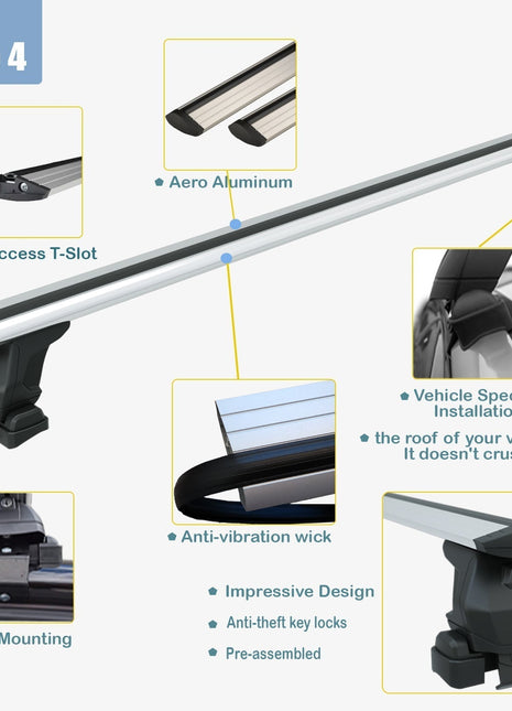 Dacia Sandero 2021-2025 Oluksuz Üst Tavan Portbagaj Taşıyıcı Ara Atkısı Toros Serisi Pro 4 Gri