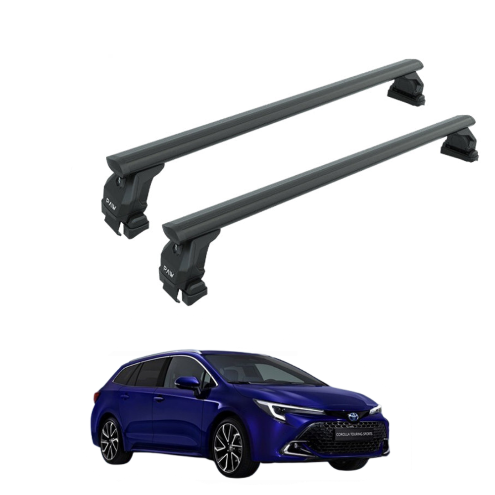Toyota Corolla Touring 2018-2025 Oluksuz Üst Tavan Portbagaj Taşıyıcı Ara Atkısı Toros Serisi Pro 4 Siyah