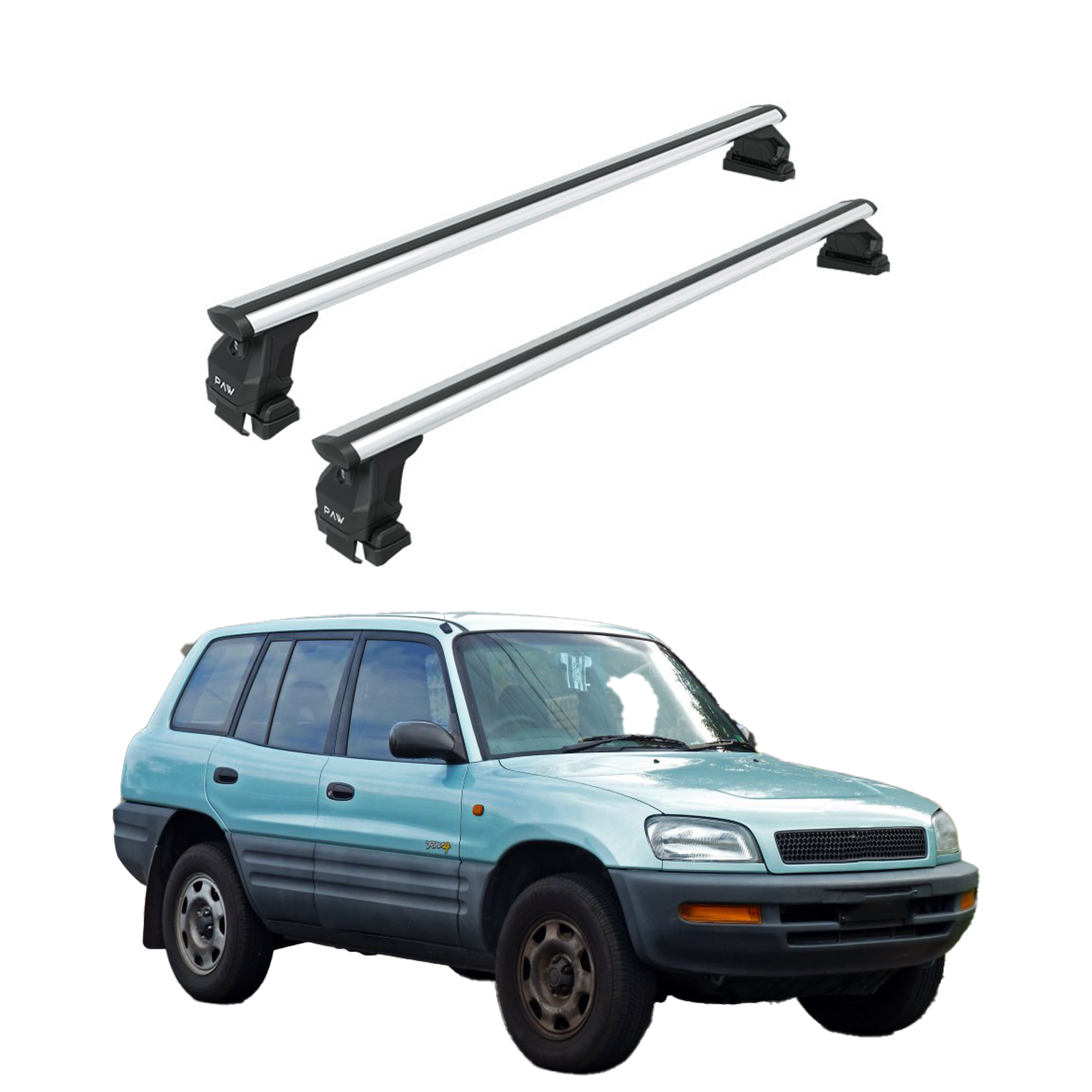 Toyota Rav 4 1994-2006 Tavan Taşıyıcı Ara Barlar – Vidalı Montaj, Toros Fix Pro, Pro 6 Alu Gri
