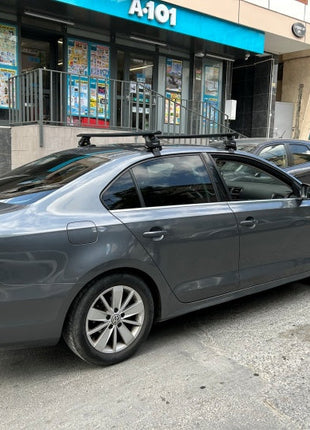 Volkswagen Jetta 2011-2018 Oluksuz Üst Tavan Portbagaj Taşıyıcı Ara Atkısı Toros Serisi Pro 4 Gri