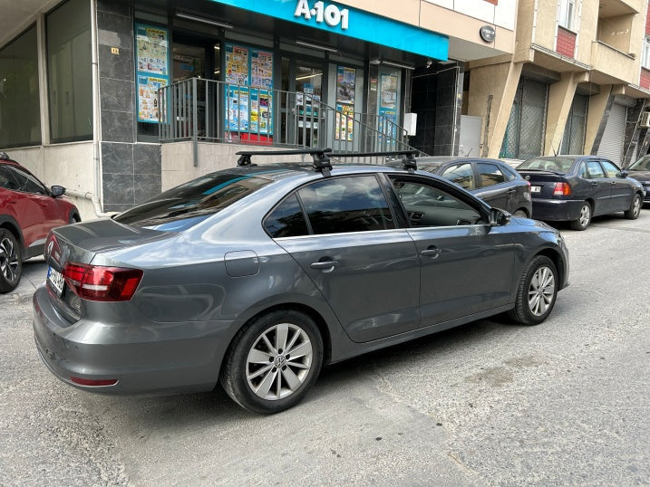 Volkswagen Jetta 2011-2018 Oluksuz Üst Tavan Portbagaj Taşıyıcı Ara Atkısı Toros Serisi Pro 4 Gri