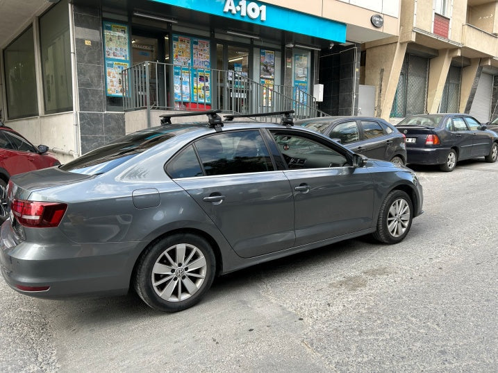 Volkswagen Jetta 2011-2018 Oluksuz Üst Tavan Portbagaj Taşıyıcı Ara Atkısı Toros Serisi Pro 4 Gri