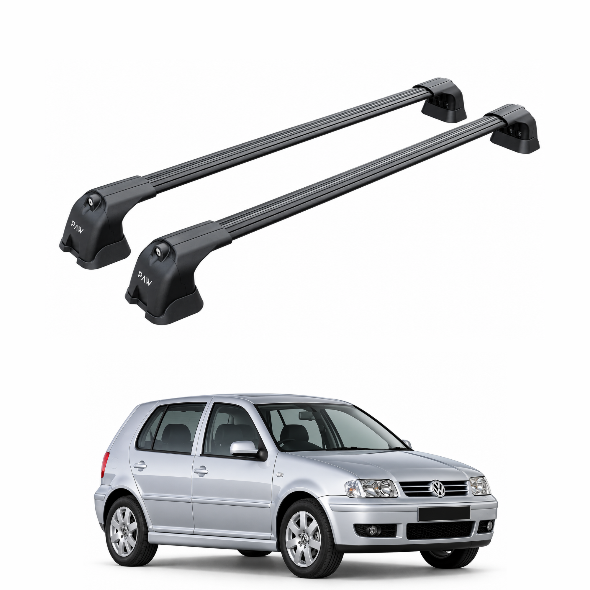 Volkswagen Polo 1994-1999 Tavan Portbagaj Taşıyıcı Ara Atkısı Paw Pro 3 Siyah